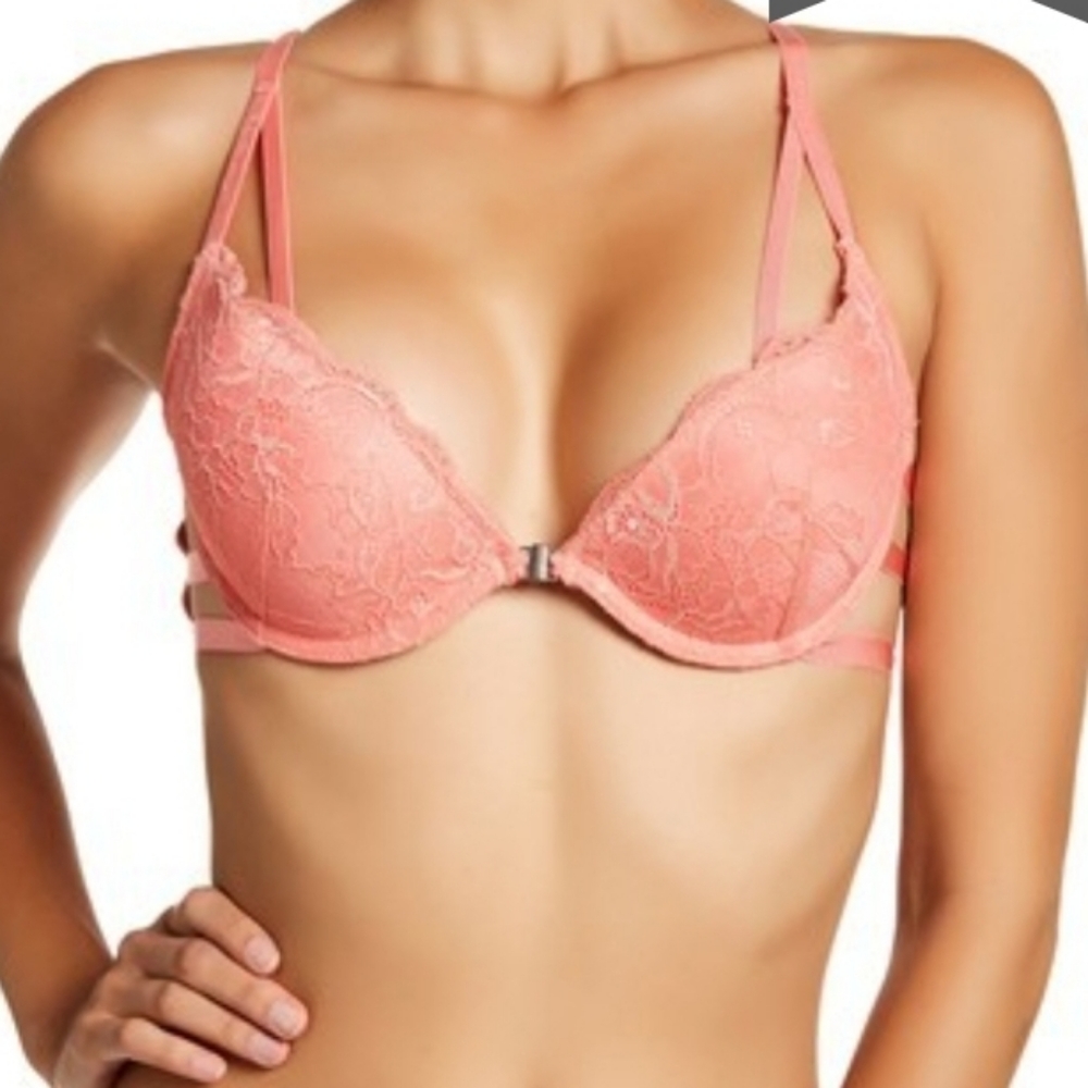 Sam Edelman Strappy Lace Padded T-Shirt Bra 34C